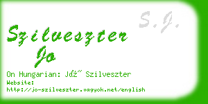 szilveszter jo business card